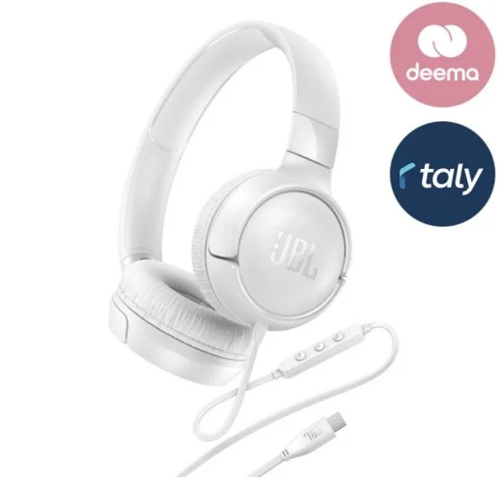 JBL Tune 520C Wired Headphones – White